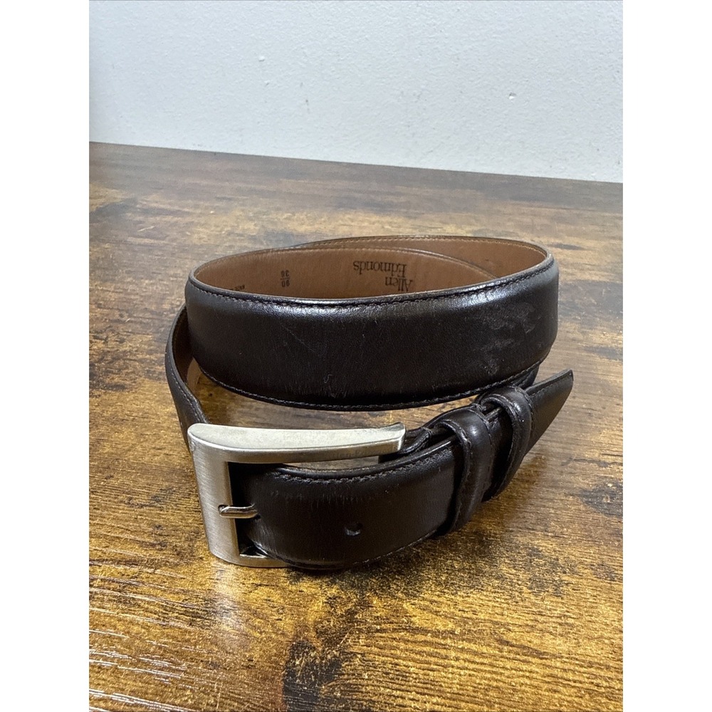 Allen Edmonds Dark Chocolate Leather Belt 39507 Made in USA Size 36 1¼" EUC USA